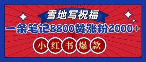 一条笔记8800+赞，涨粉2000+，火爆小红书的recraft雪地写祝福玩法(附提示词及工具)-天韵资源网