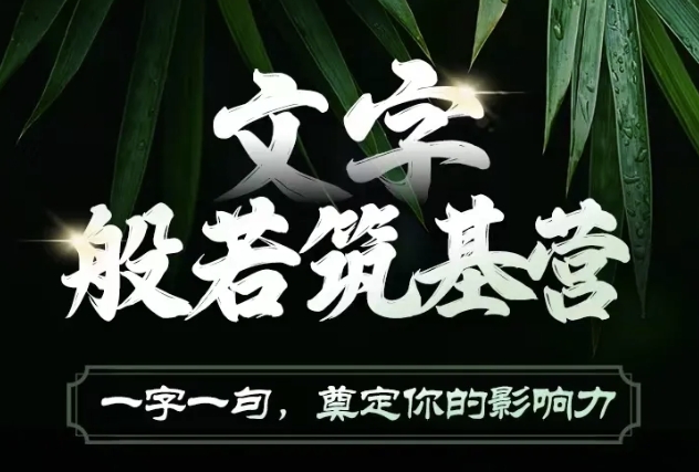 文字般若筑基营，用文字打造自己的影响力，写好文案 写出影响力 写出吸金力-天韵资源网