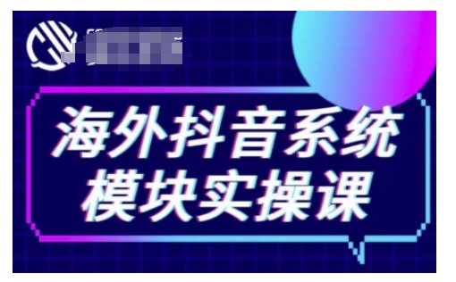 海外抖音Tiktok系统模块实操课，TK短视频带货，TK直播带货，TK小店端实操等-天韵资源网