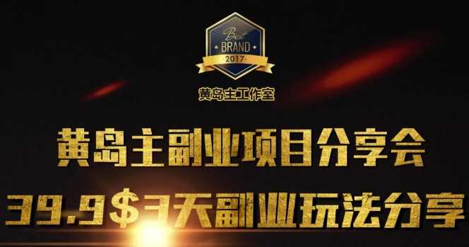 黄岛主副业分享会1期：3天3个副业玩法，速度上车-天韵资源网