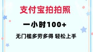 支付宝拍拍照一小时100+无任何门槛多劳多得一台手机轻松操做【揭秘】-天韵资源网
