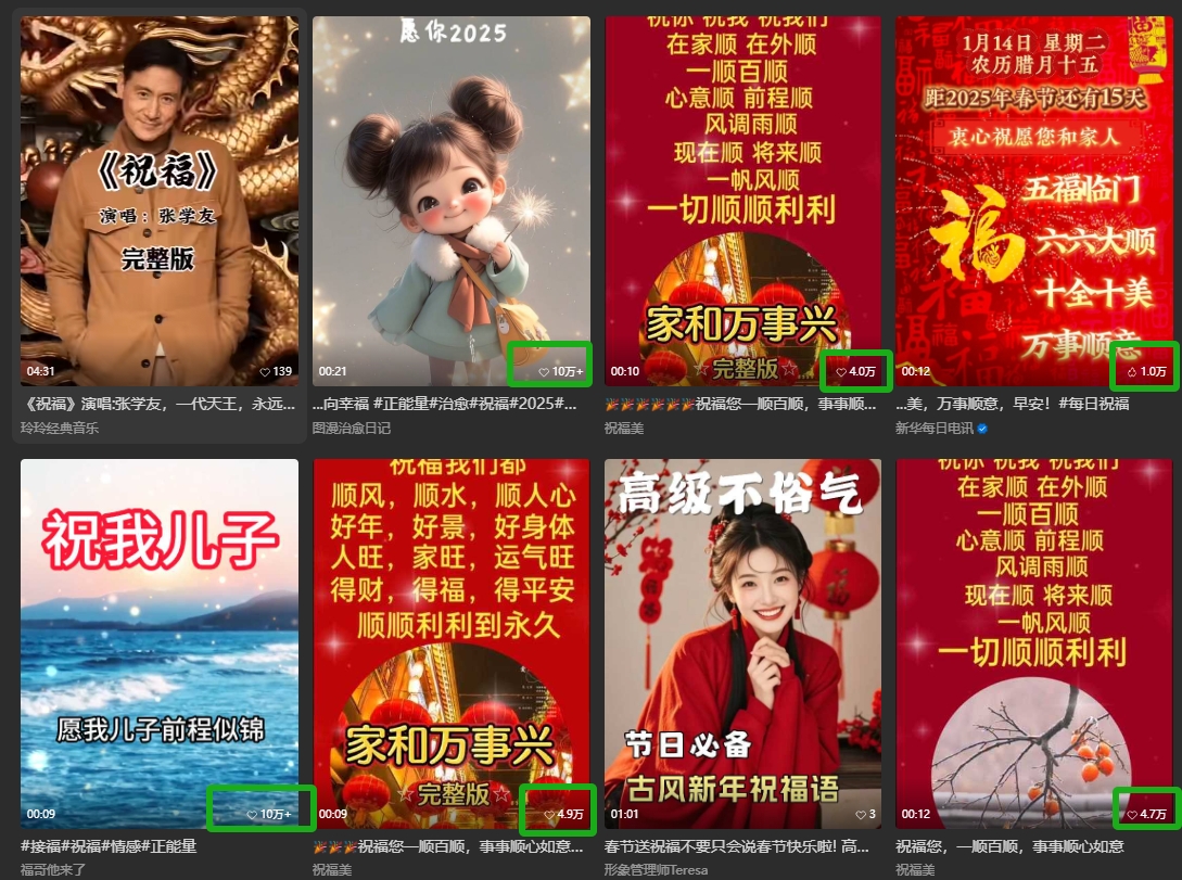 银发经济新年风口，儿女祝福视频爆火，一条作品上万播放，一定要抓住-天韵资源网