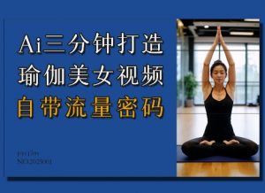 Ai3分钟打造瑜伽美女视频，自带流量密码-天韵资源网