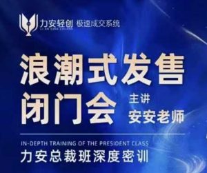 力安深圳闭门会:浪潮式发售,手把手教你做批量搞定成交-天韵资源网