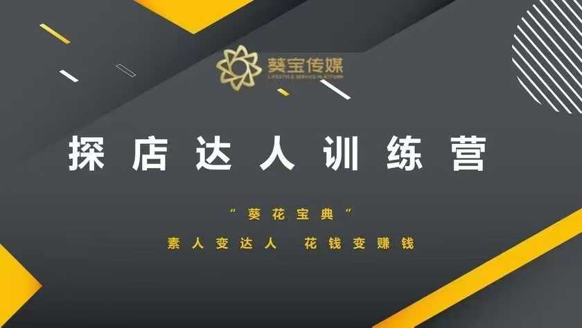 探店达人训练营，素人变达人，花钱变赚钱-天韵资源网