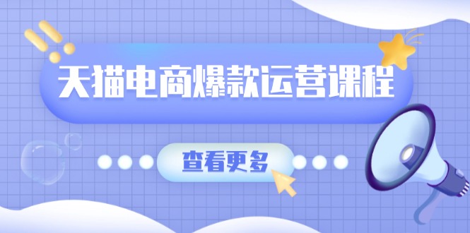 天猫电商爆款运营课程，爆款卖点提炼与流量实操，多套模型全面学习-天韵资源网