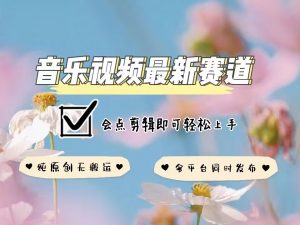 音乐视频赛道最新玩法，纯原创不违规，可所有平台同时发布，会点剪辑即可轻松拿捏-天韵资源网