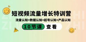 短视频流量增长特训营：流量认知+数据认知+起号认知+产品认知（10节课）-天韵资源网