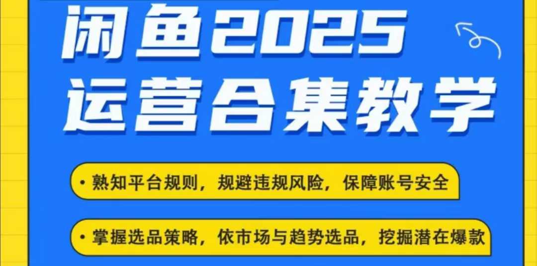 2025闲鱼电商运营全集，2025最新咸鱼玩法-天韵资源网