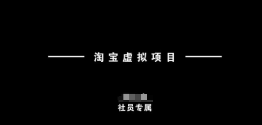 淘宝虚拟项目，从理论到实操，新手也能快速上手-天韵资源网