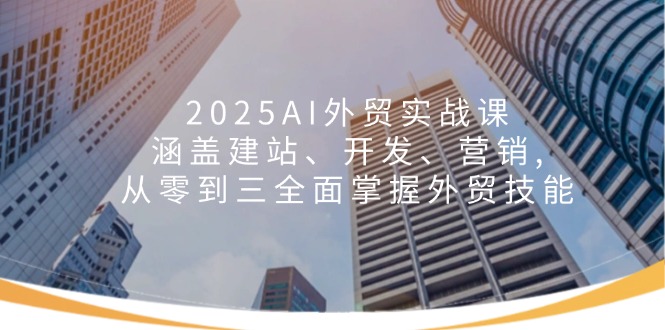 2025AI外贸实战课：涵盖建站、开发、营销, 从零到三全面掌握外贸技能-天韵资源网