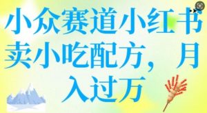 小众赛道小红书卖小吃配方,操作简单,月入过W-天韵资源网