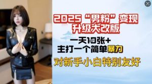 2025男粉变现全新玩法升级，日入上千简简单单，小白可轻松上手-天韵资源网