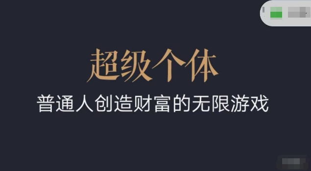超级个体2024-2025翻盘指南，普通人创造财富的无限游戏-天韵资源网