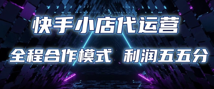 快手小店代运营 限时托管计划 合作模式 利润五五分成【揭秘】-天韵资源网