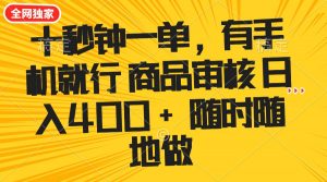 十秒钟一单 有手机就行 随时随地可以做的薅羊毛项目 单日收益400+-天韵资源网