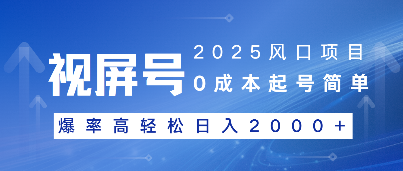2025风口项目，视频号带货，起号简单，爆率高轻松日入2000+-天韵资源网