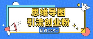 暴力引流全平台通用思维导图引流玩法ai一键生成日引200+-天韵资源网