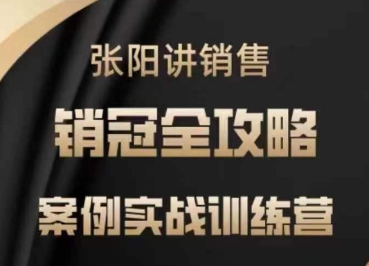 张阳讲销售实战训练营，​案例实战训练，销冠全攻略-天韵资源网