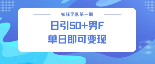 男粉引流新方法不违规，当日即可变现-天韵资源网