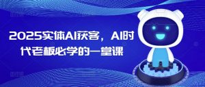 2025实体AI获客，AI时代老板必学的一堂课-天韵资源网
