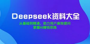Deepseek资料大全，从基础到精通，助力用户高效提问，掌握AI赚钱思路-天韵资源网