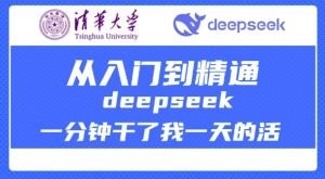 清华大学讲DeepSeek最全教程，从入门到精通，deepseek一分钟干了我一天的活-天韵资源网