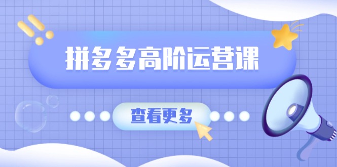 拼多多高阶运营课：极致群爆款玩法，轻付费无尽复制，打造单品爆款之路-天韵资源网