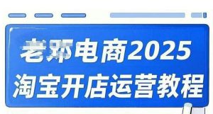 2025淘宝开店运营教程直通车，直通车，万相无界，网店注册经营推广培训视频课程-天韵资源网