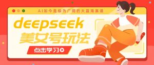 借助deepseek创作出各种风格的美女视频，7天快速涨粉，多种变现月入万元-天韵资源网