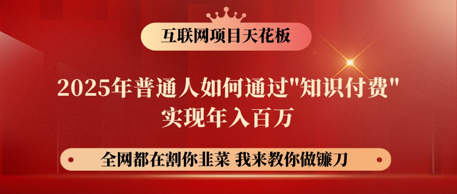 网创项目终点站-镰刀训练营超级IP合伙人，25年普通人如何通过“知识付费”年入百万-天韵资源网