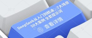 DeepSeek从入门到精通:7大场景 50大案例 全套提示词【文档】-天韵资源网