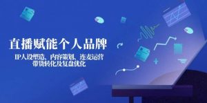 直播赋能个人品牌：IP人设塑造、内容策划、连麦运营、带货转化及复盘优化-天韵资源网