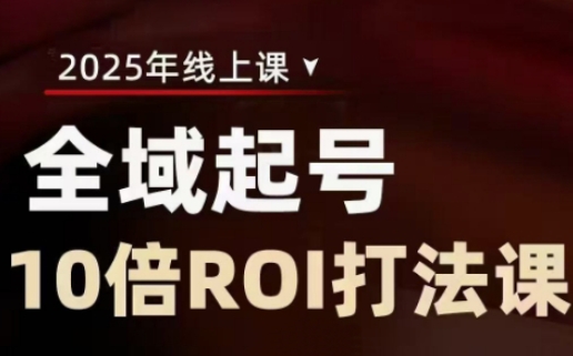 2025全域起号10倍ROI打法课，助你提升直播间的投资回报率-天韵资源网