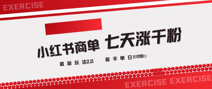 小红书商单2.0最新玩法，3天涨千粉单日变现多张-天韵资源网