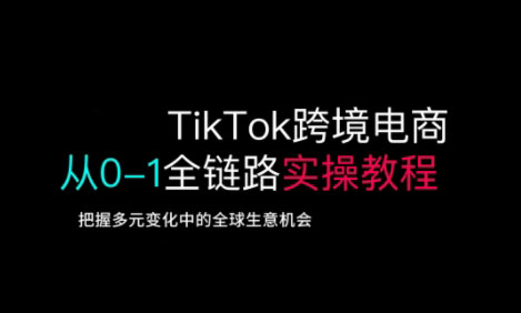 TikTok跨境电商从0-1全链路全方位实操教程，把握多元变化中的全球生意机会-天韵资源网
