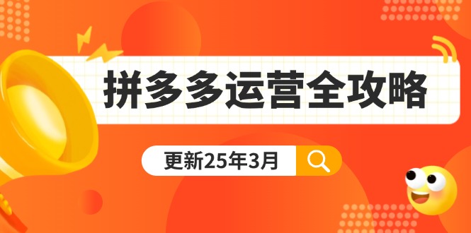 拼多多运营全攻略：从0到日销千单,爆款内功+付费推广+黑科技(更新25年3月-天韵资源网