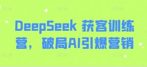 DeepSeek 获客训练营，破局AI引爆营销-天韵资源网