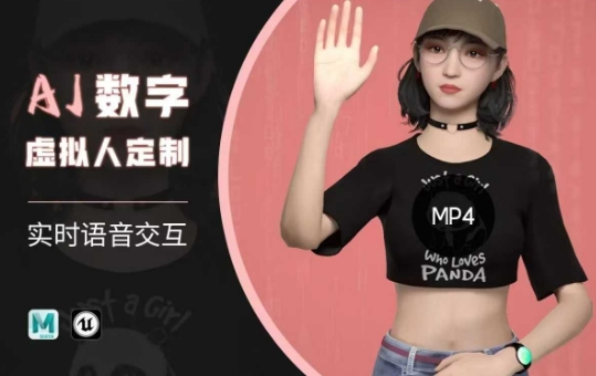 Ai数字人虚拟(智能体)实时语音交互特训营，​自行定制超写实角色AI数字人交互技术-天韵资源网
