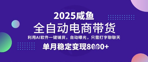 全网首发【闲鱼全自动电商带货】三年磨一剑，一朝露锋芒，单月稳定变现8k+【揭秘】-天韵资源网