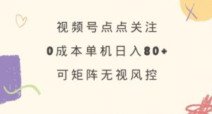 视频号点点关注,0成本单号80+,可矩阵,绿色正规,长期稳定【揭秘】-天韵资源网