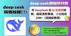 用DeepSeek做AI古诗词视频,超级涨粉赛道,小白轻松涨粉10W+(保姆级教程)-天韵资源网