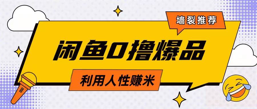 咸鱼0撸玩法利用人性售卖商品达到日挣2张的效果-天韵资源网