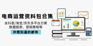电商运营资料包合集，含抖音/淘宝/京东多平台方案，数据报表、营销策略等-天韵资源网