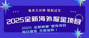 2025最新海外掘金项目 一台电脑轻松日入500+-天韵资源网