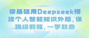 零基础用Deepseek搭建个人智能知识外脑，保姆级教程，一学就会-天韵资源网