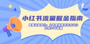小红书流量掘金指南：直播间高转化：从场景搭建到话术设计，月销30W秘籍-天韵资源网