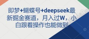 即梦+蝴蝶号+deepseek最新掘金赛道,月入过W,小白跟着操作也能做到-天韵资源网