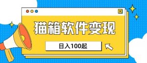 小众AI赛道，猫箱APP挣取收益，上班族专属小项目，日入100-150-天韵资源网