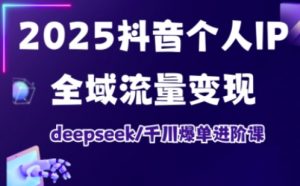 2025抖音个人IP全域流量变现进阶课,deepseek千川爆单进阶课-天韵资源网